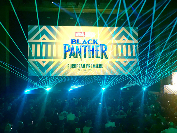 Laser Show @ Black Panther Premiere in London